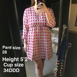 Gretchen Scott pink and green print dress